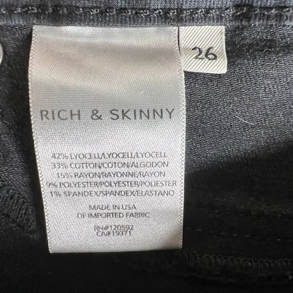 Rich & Skinny Houndstooth Skinny Jean Size 26 EUC
